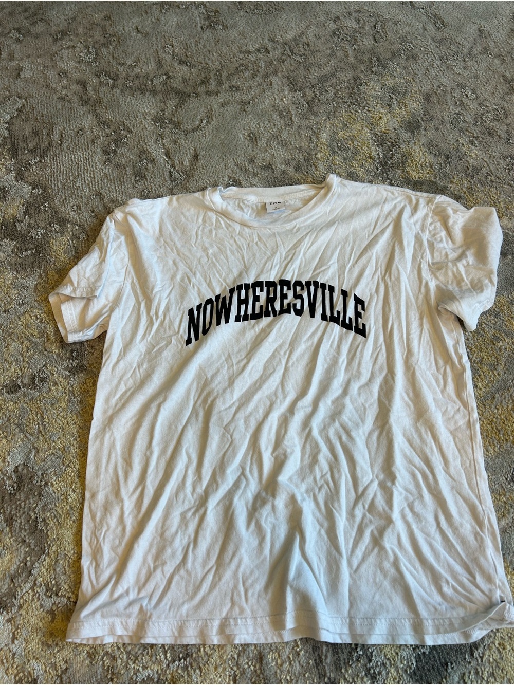 TNA White Short Sleeve Tee with Black NOWHERESVILLE Print